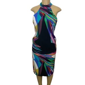Trina Turk Colorful Swirl Midi Dress